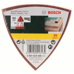 Großhandel ✔️ Bosch Accessories 2607019500 Deltaschleifpapier-Set Mit Klett, Gelocht Körnung Num 60, 120, 240 Eck 🧨 -BOSCH SHOP 12294808 2