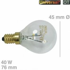 Bester Verkauf ✔️ Bosch Siemens Lampe E14, 40W, 230V Kugelform Für Backofen, Kühlschrank - Nr.: 057874 👏