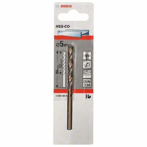 Bosch Accessories 2608585851 HSS Metall-Spiralbohrer 5 mm Gesamtlänge 86 mm Cobalt DIN 338 Zylinder Beste Bewertungen von 👍 Bosch Accessories 2608585851 HSS Metall-Spiralbohrer 5 Mm Gesamtlänge 86 Mm Cobalt DIN 338 Zylinder 🥰 -BOSCH SHOP 13738570 3