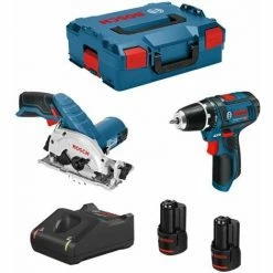 Bestes Angebot 🛒 BOSCH Kit 12V B12GSRGKS2bat3a-40 (GSR 12V-15 + GKS 12V-26 + 2 X 3,0 Ah + GAL12V-40 + L-Boxx 136) 🌟