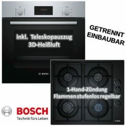 Aktion 🔥 Bosch Backofen HBF114BSO Mit Gas-Kochfeld POP6B6B10 - Autark, 60cm 🛒
