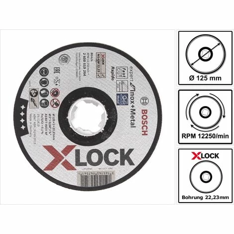 Bosch Trennscheiben X-LOCK 125 x 22,23mm Expert for Inox & Metal gerade ( 25x 2608619264 ) Billig 🧨 Bosch Trennscheiben X-LOCK 125 X 22,23mm Expert For Inox & Metal Gerade ( 25x 2608619264 ) 👍 -BOSCH SHOP 19364555 1