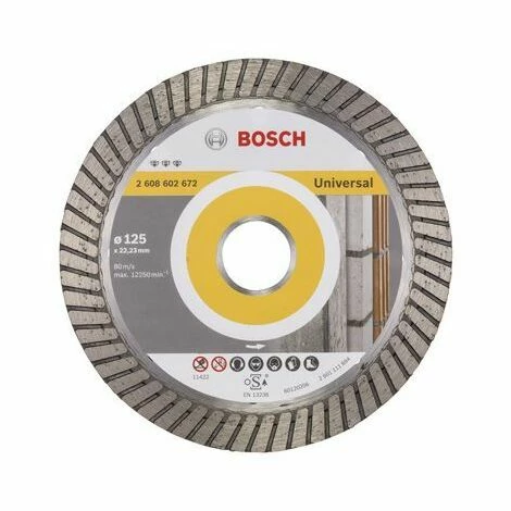 Bosch Professional Diamanttrennscheibe Best for Universal Turbo, 125 x 22,23 x 2,2 x 12 mm Bester Verkauf 👍 Bosch Professional Diamanttrennscheibe Best For Universal Turbo, 125 X 22,23 X 2,2 X 12 Mm 😀 -BOSCH SHOP 2921399 1