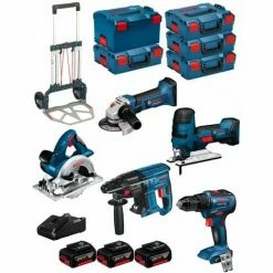 Blitzangebot 🤩 BOSCH Kit 18V BK501 (GST 18V-LIS+GKS 18V-LI+GBH 18V-21+GWS 18-125V-LI+GSR 18V-55+ 3x4,0Ah+GAL18V-40+4xL-Boxx136+L-Boxx238+Caddy) 🎉