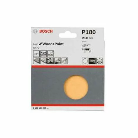Bosch Schleifblatt-Set C470, 115 mm, 180, ungelocht, Klett, 10er-Pack, Best for Wood and Paint Budget 🤩 Bosch Schleifblatt-Set C470, 115 Mm, 180, Ungelocht, Klett, 10er-Pack, Best For Wood And Paint 👏 -BOSCH SHOP 31661190 2