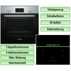 Am billigsten ✔️ Bosch Backofen Mit Keenberk Induktionskochfeld Autark 60 Cm + Teleskopauszug LED 😀