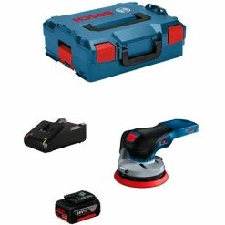 Auslauf 😍 Exzenterschleifer BOSCH GEX 18V-125 (1 X 5,0 Ah + GAL18V-40 + L-Boxx 136) ✔️