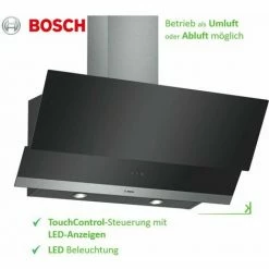 Coupon ⭐ Bosch Dunstabzugshaube DWK095G60 - Edelstahl Schwarz, Wandmontage, 90 Cm 🧨