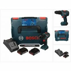 Neu 😉 Bosch GSB 18V-55 Professional Akku Schlagbohrschrauber 18 V 55 Nm Brushless + 2x Akku 2,0 Ah + Ladegerät + L-Boxx + Gratis Toolbrothers Gliedermaßstab 2m 👍