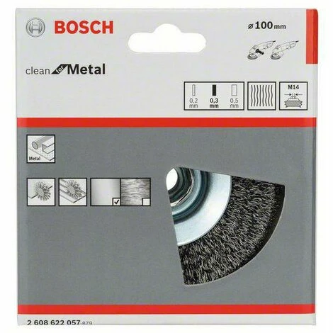 Bosch Accessories Kegelbürste Clean for Metal, gewellt, 100 mm, 0,3 mm, 12500 U/min, M14 2608622057 Neu 👏 Bosch Accessories Kegelbürste Clean For Metal, Gewellt, 100 Mm, 0,3 Mm, 12500 U/min, M14 2608622057 🎁 -BOSCH SHOP 45842488 2
