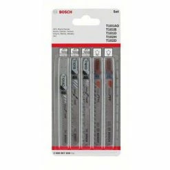 Neu ✨ Bosch Accessories 2608667858 Stichsägeblatt-Set Wood And Plastics, 5-teilig, Einnockenschaft 5 St. 🧨