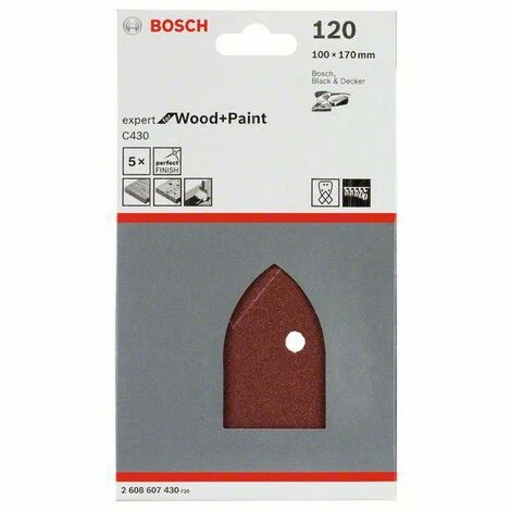 Bosch Accessories 2608607430 Deltaschleifpapier Körnung num 120 5 St. Aktion 🛒 Bosch Accessories 2608607430 Deltaschleifpapier Körnung Num 120 5 St. 👏 -BOSCH SHOP 45864069 2