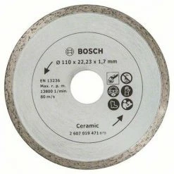 Angebote 🛒 Bosch Accessories 2607019471 Diamanttrennscheibe Durchmesser 110 Mm 1 St. 🔔