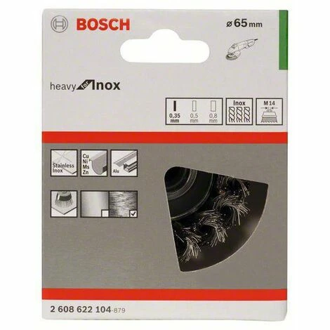 Bosch Accessories Topfbürste, Edelstahl, gezopfter Draht, 65 mm, 0,35 mm, 12500 U/min, M14 26086221 Bester Verkauf 🎉 Bosch Accessories Topfbürste, Edelstahl, Gezopfter Draht, 65 Mm, 0,35 Mm, 12500 U/min, M14 26086221 🥰 -BOSCH SHOP 45902855 2