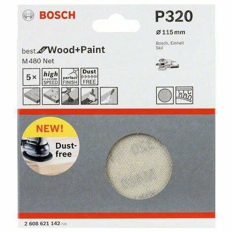 Bosch Accessories 2608621142 2608621142 Exzenterschleifpapier Körnung num 320 (Ø) 115 mm 5 St. Billig 🔔 Bosch Accessories 2608621142 2608621142 Exzenterschleifpapier Körnung Num 320 (Ø) 115 Mm 5 St. ⌛ -BOSCH SHOP 45903683 3