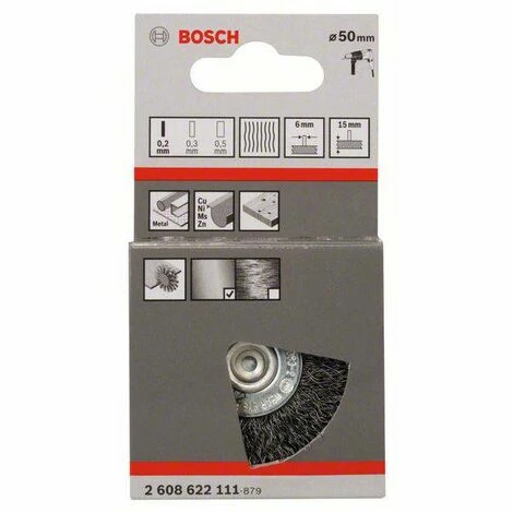 Bosch Accessories Scheibenbürste, gewellt, 50 mm, 0,2 mm, 15 mm, 4500 U/min Schaft-Ø 6 mm 2608622111 Bestes Angebot 🌟 Bosch Accessories Scheibenbürste, Gewellt, 50 Mm, 0,2 Mm, 15 Mm, 4500 U/min Schaft-Ø 6 Mm 2608622111 🥰 -BOSCH SHOP 46001153 2