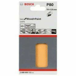 Neu ✨ Bosch Accessories 2608608Y21 Handschleifpapier Körnung Num 80 (L X B) 125 Mm X 70 Mm 10 St. 🤩 -BOSCH SHOP 46103492 2