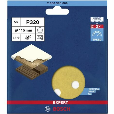 Bosch Accessories EXPERT C470 2608900800 Exzenterschleifpapier gelocht Körnung num 320 (Ø) 115 mm 5 Besorgen 😍 Bosch Accessories EXPERT C470 2608900800 Exzenterschleifpapier Gelocht Körnung Num 320 (Ø) 115 Mm 5 🌟 -BOSCH SHOP 46104592 4