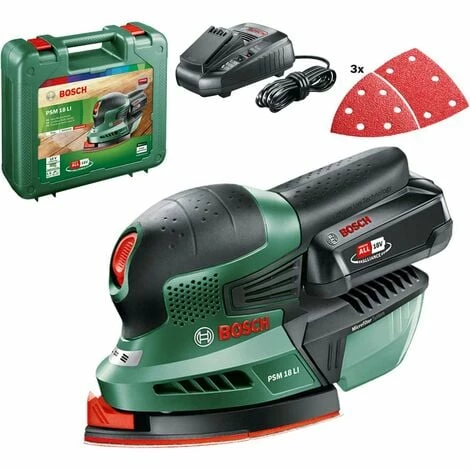 Bosch Akku Multischleifer PSM 18 LI (1 Akku, 18 Volt System, 3 Schleifblätter, Schleiffläche: 104 cm² ) Top 10 🛒 Bosch Akku Multischleifer PSM 18 LI (1 Akku, 18 Volt System, 3 Schleifblätter, Schleiffläche: 104 Cm² ) 😀 -BOSCH SHOP 47244631 1