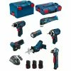 Bestpreis 🎉 BOSCH Kit 12V BMK7-28CD3 (GSR 12V-15+GDR 12V-105+GWB 12V-10+GWS 12V-76+GOP 12V-28+GSA 12V-14+GLI 12V-80+3 X 3,0 Ah+2xL-Boxx) 🔥